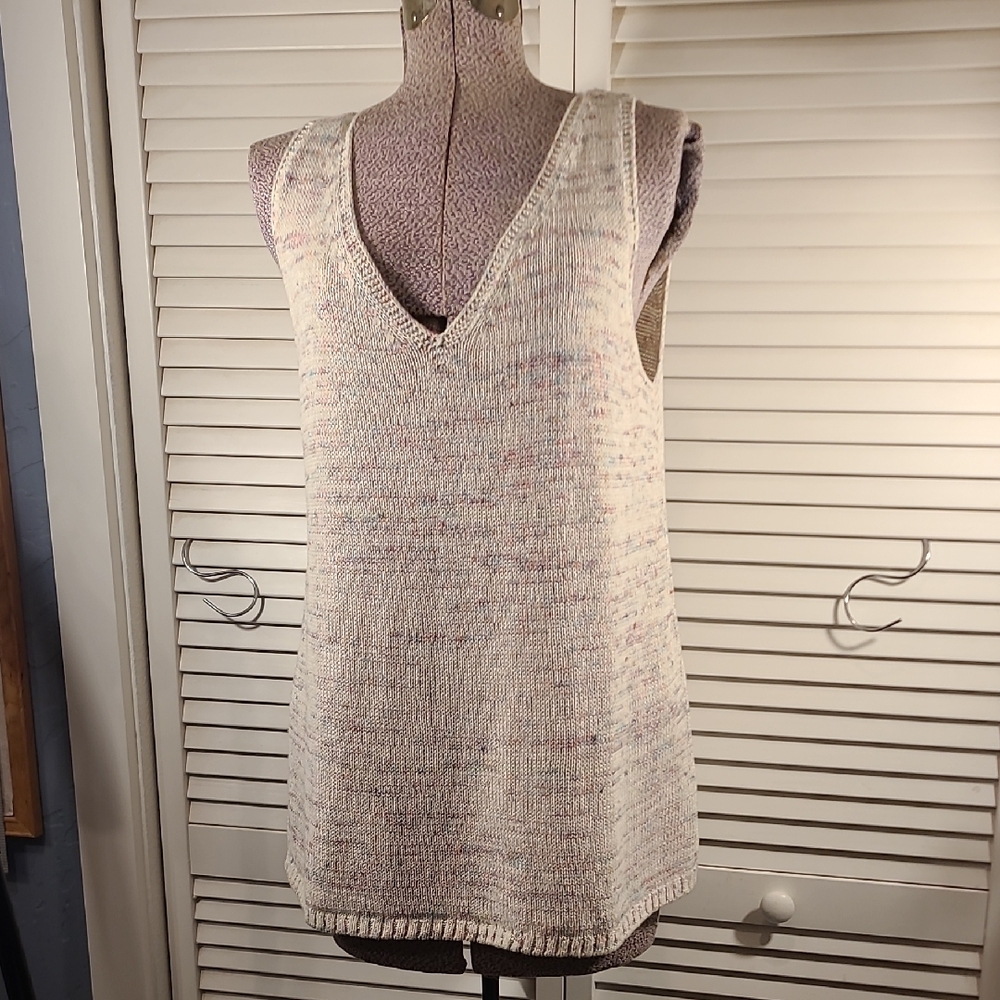 J. Jill Cream and Multicolor Knit Sweater